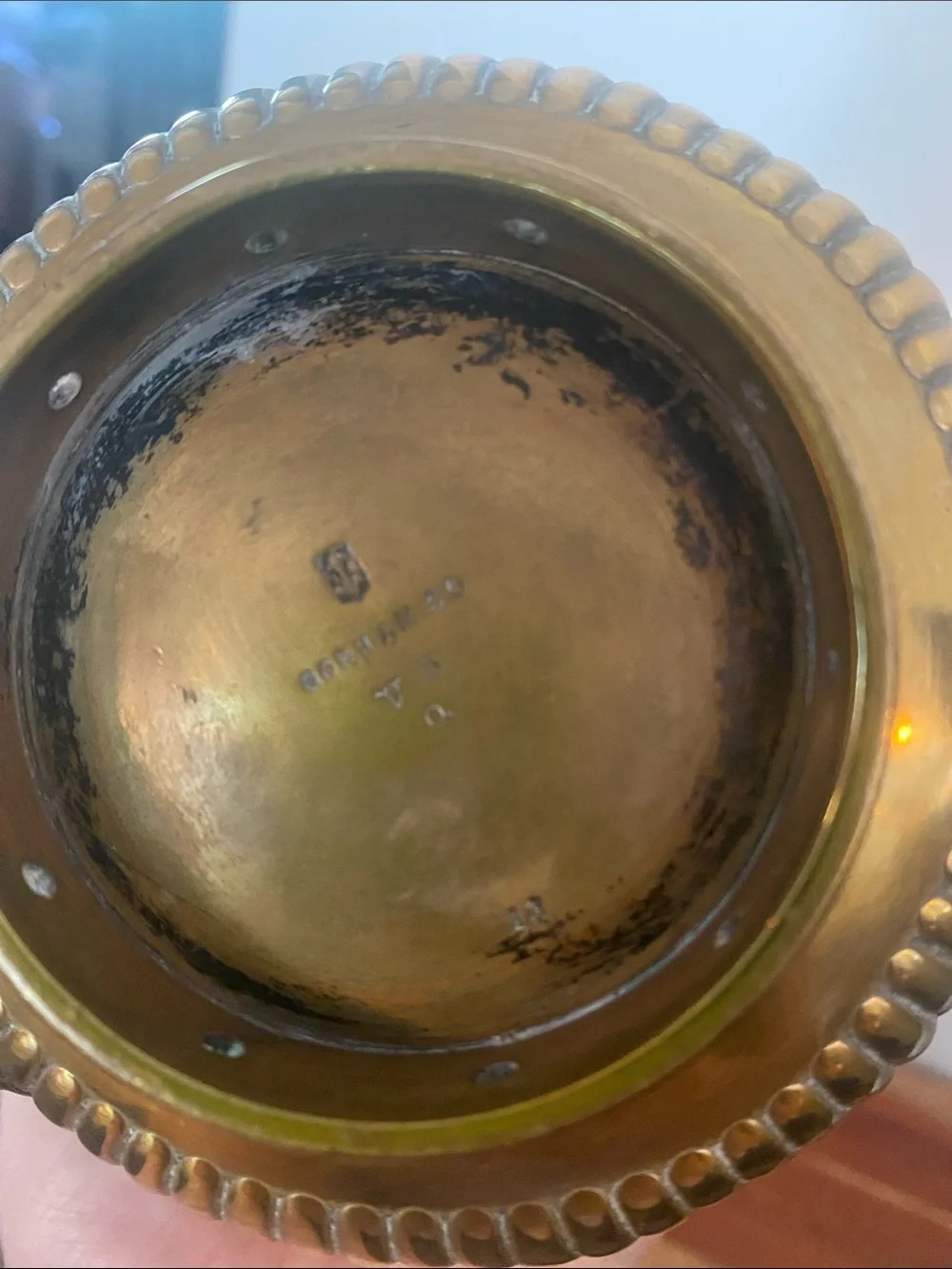 Gorham American Renaissance Japanesque Brass Tea Kettle.